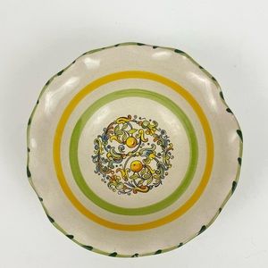 Vintage Meridiana Ceramiche Italy Made Fruit Trinket Scalloped Edge Dessert Bowl